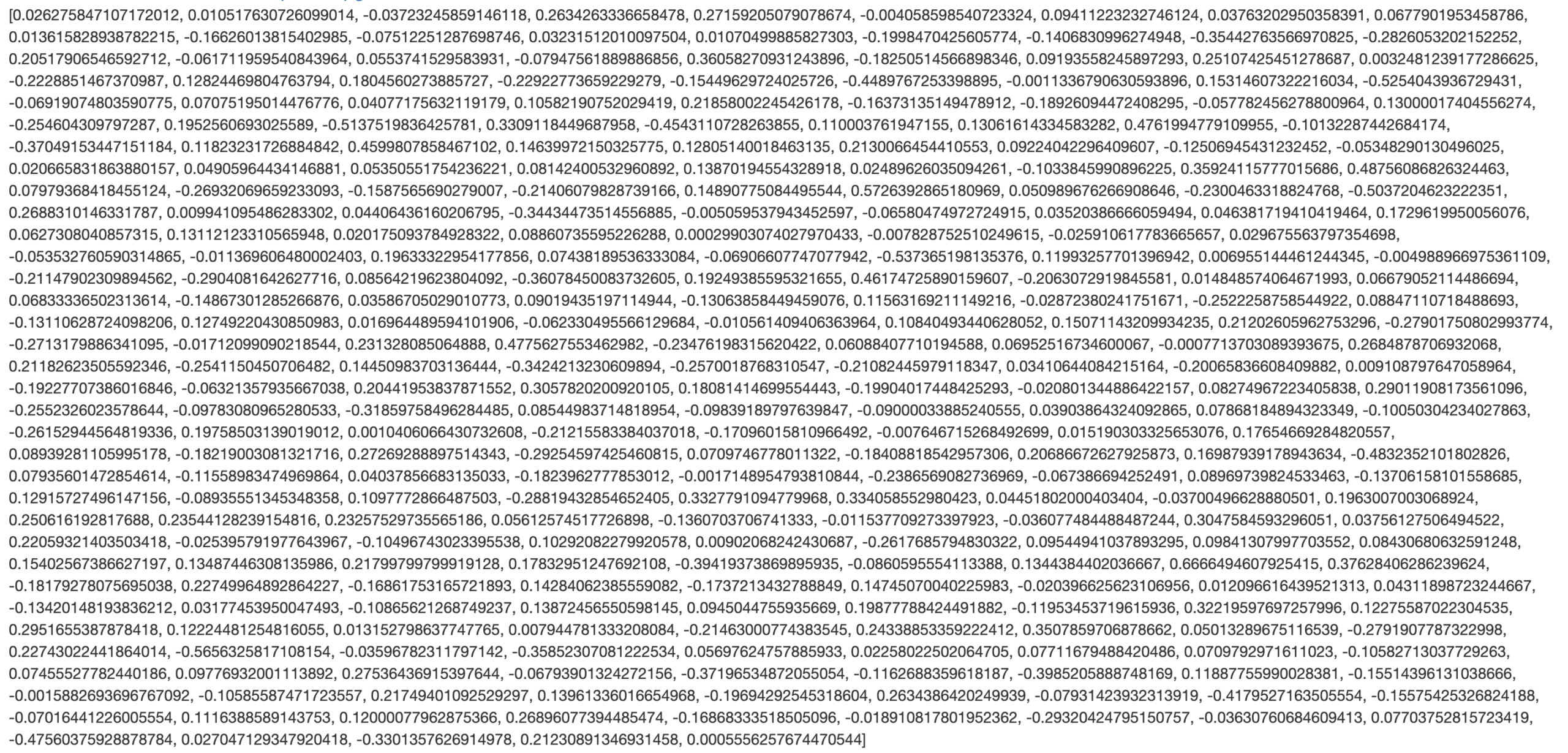 Word Vector for Cats